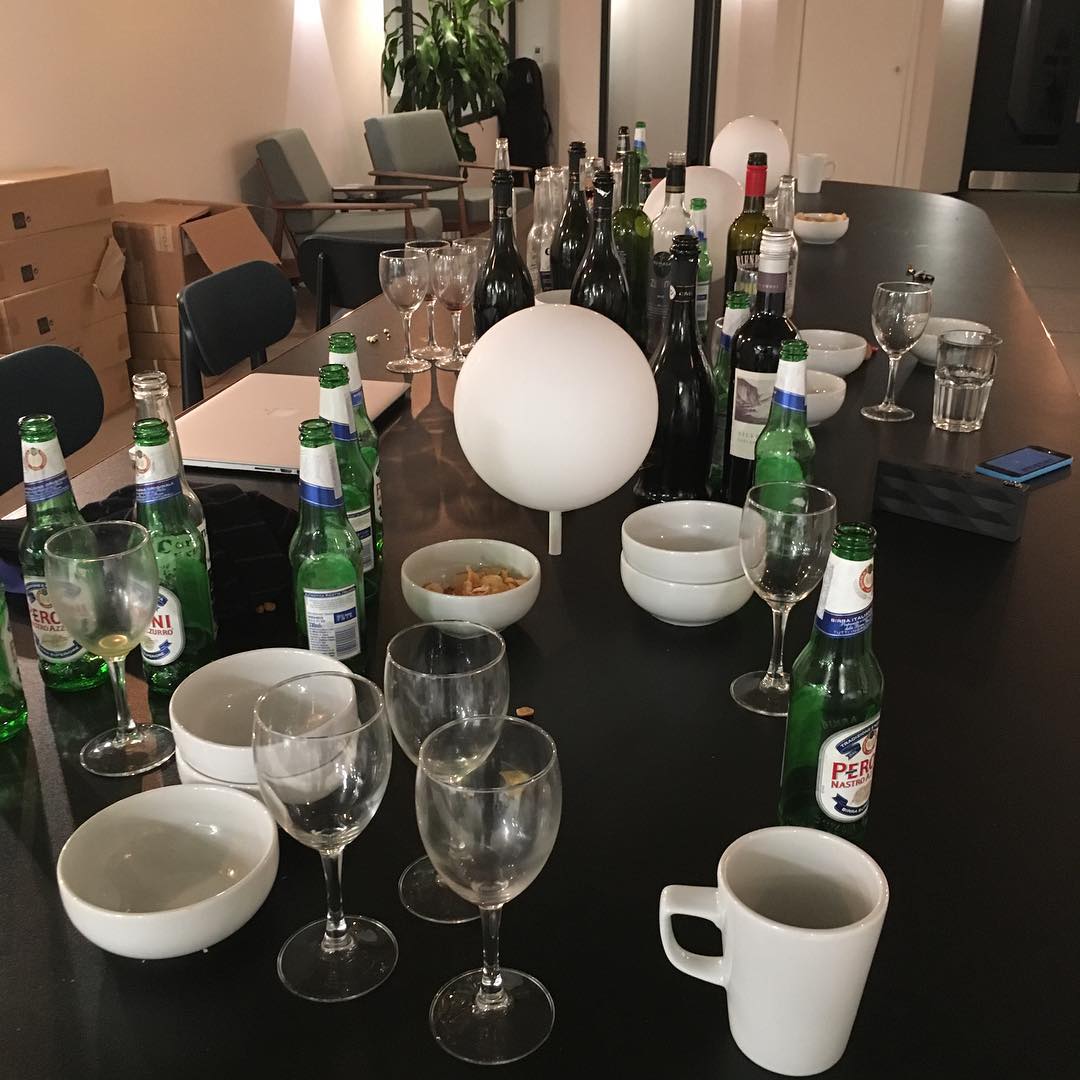 happy hour stretched to 4 hours. Party officially over. Last man standing