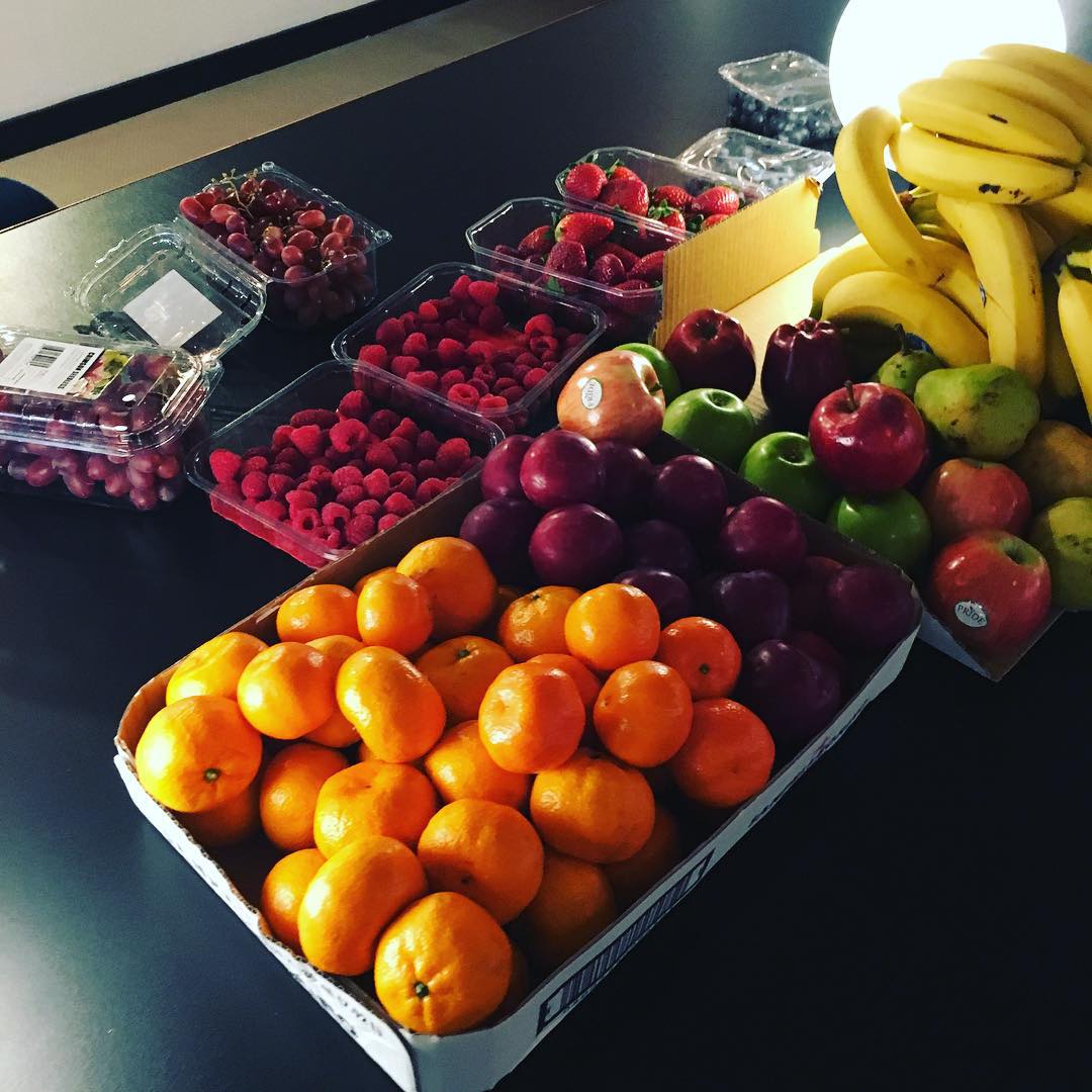 Fruit delivery at AOL is always the highlight of the morning