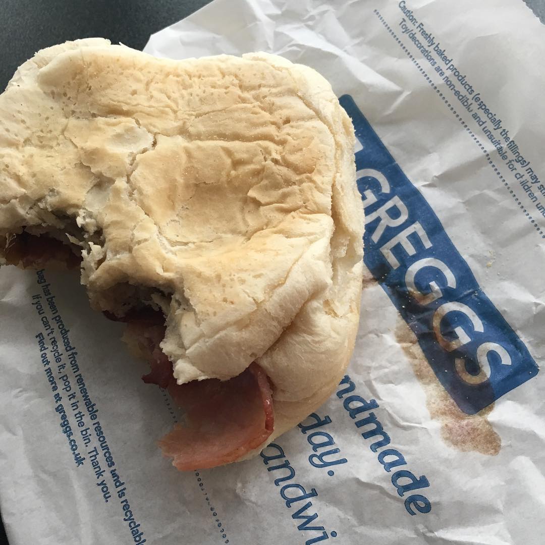 It's one of those days after the day before. Emergency Greggs