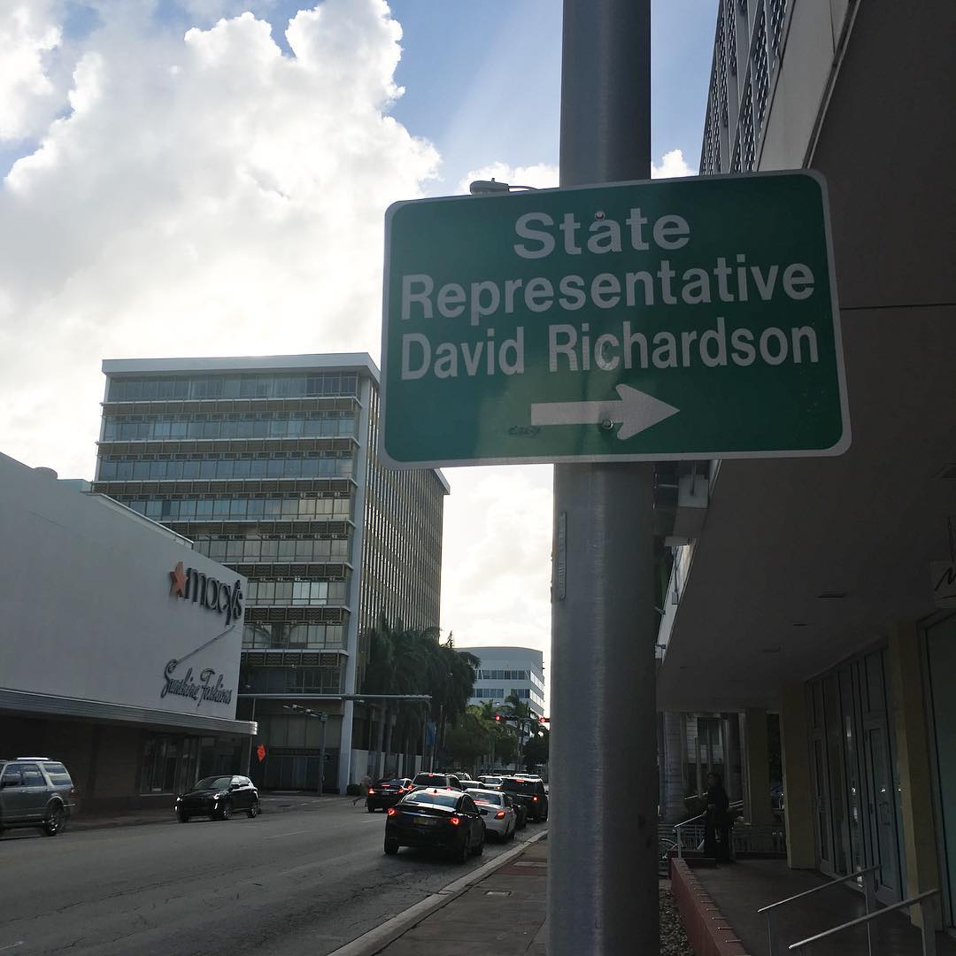 Nice to see he has his own street signage. No hiding place