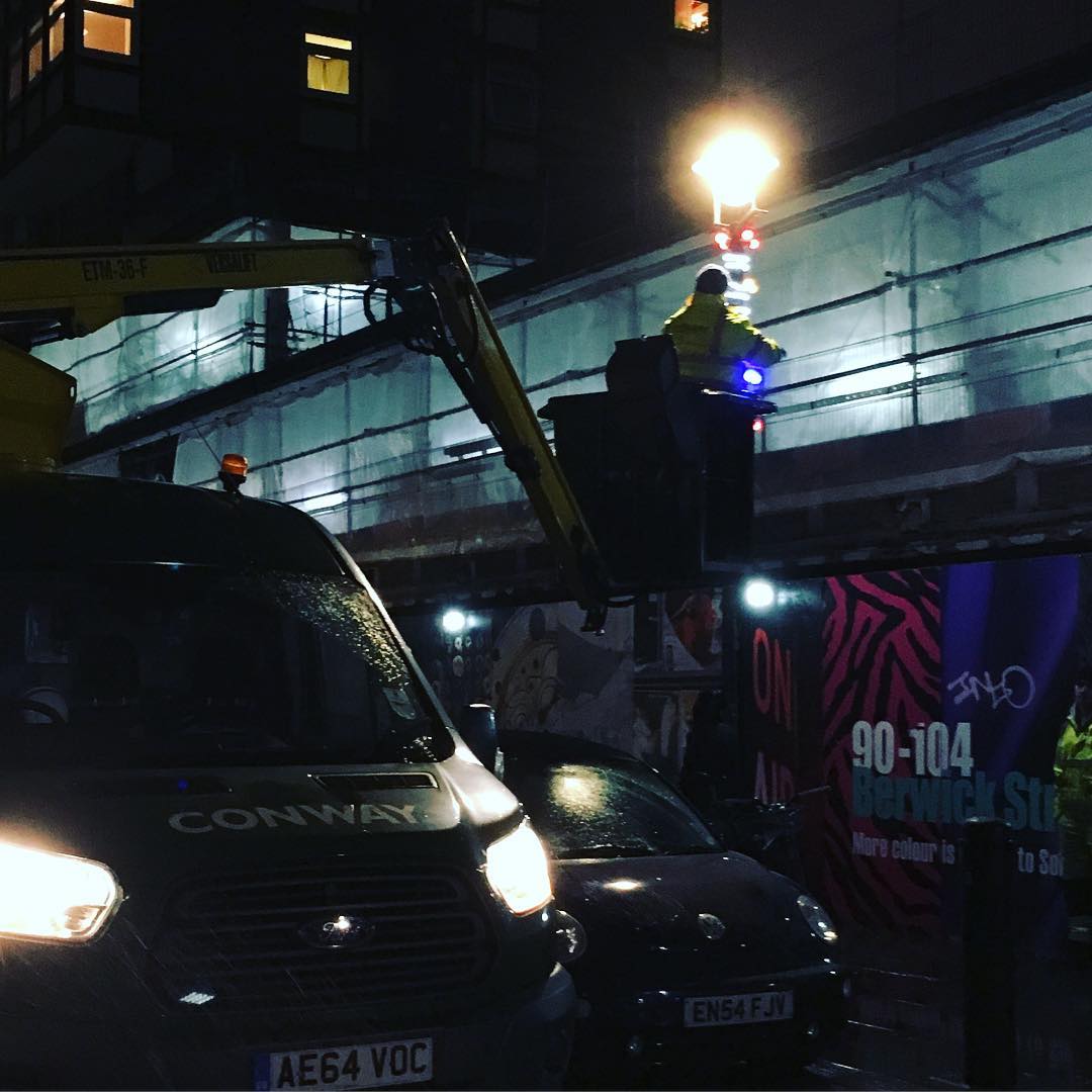 Christmas is officially over. Soho high street are taking the lights down 🎄