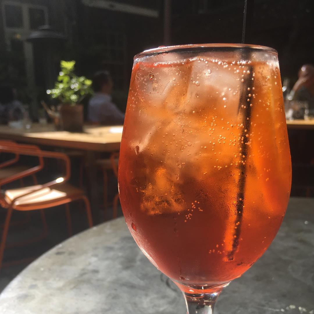 Aperol in the garden. Relax