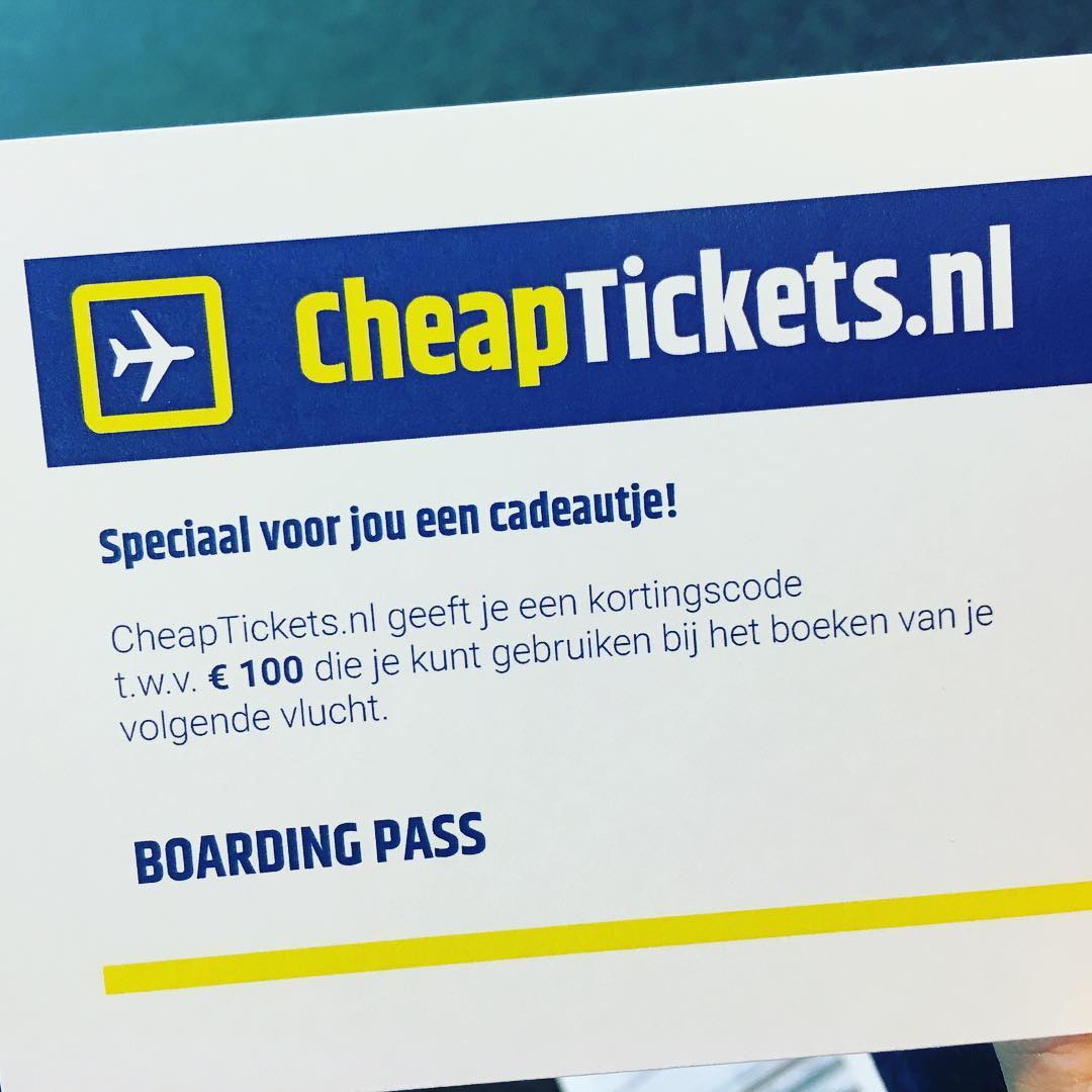 Thank you Travix for the awesome welcome gift at my induction today. €100 voucher for cheaptickets.nl