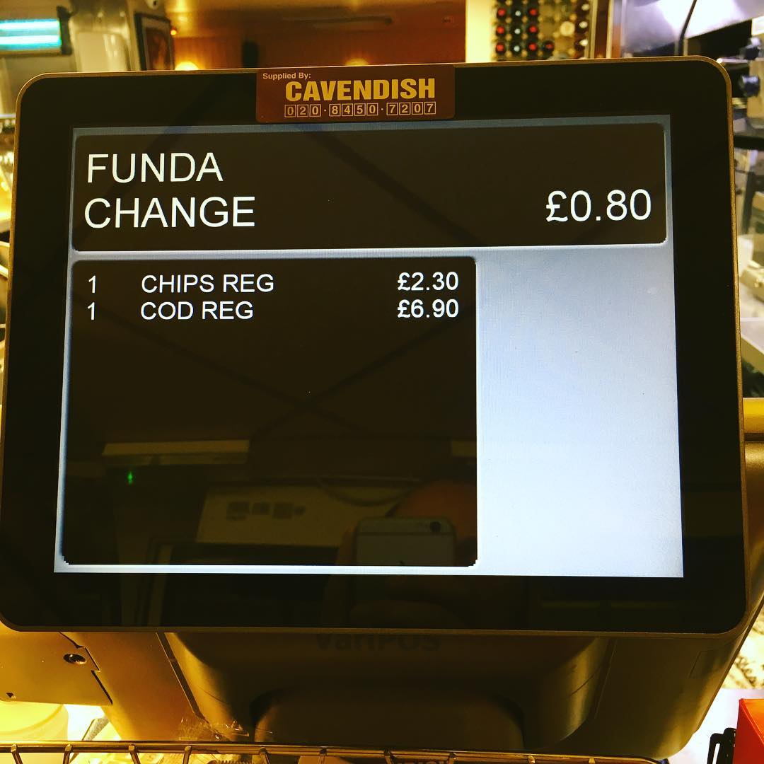 Oh back in London where fish and chips is practically a tenner. I have not missed that at all. Where is Febo when you need it