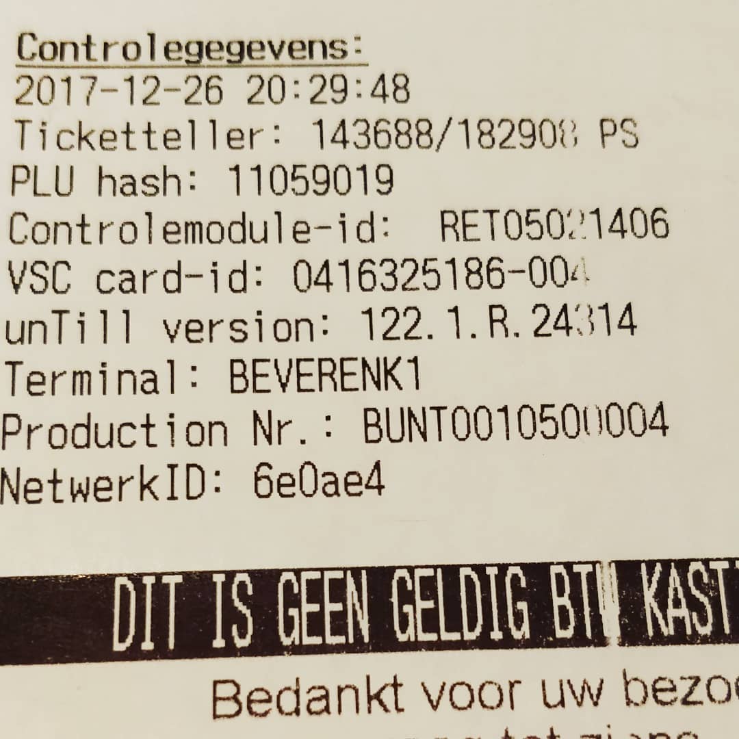 Things you never need to see on a customer version of the receipt