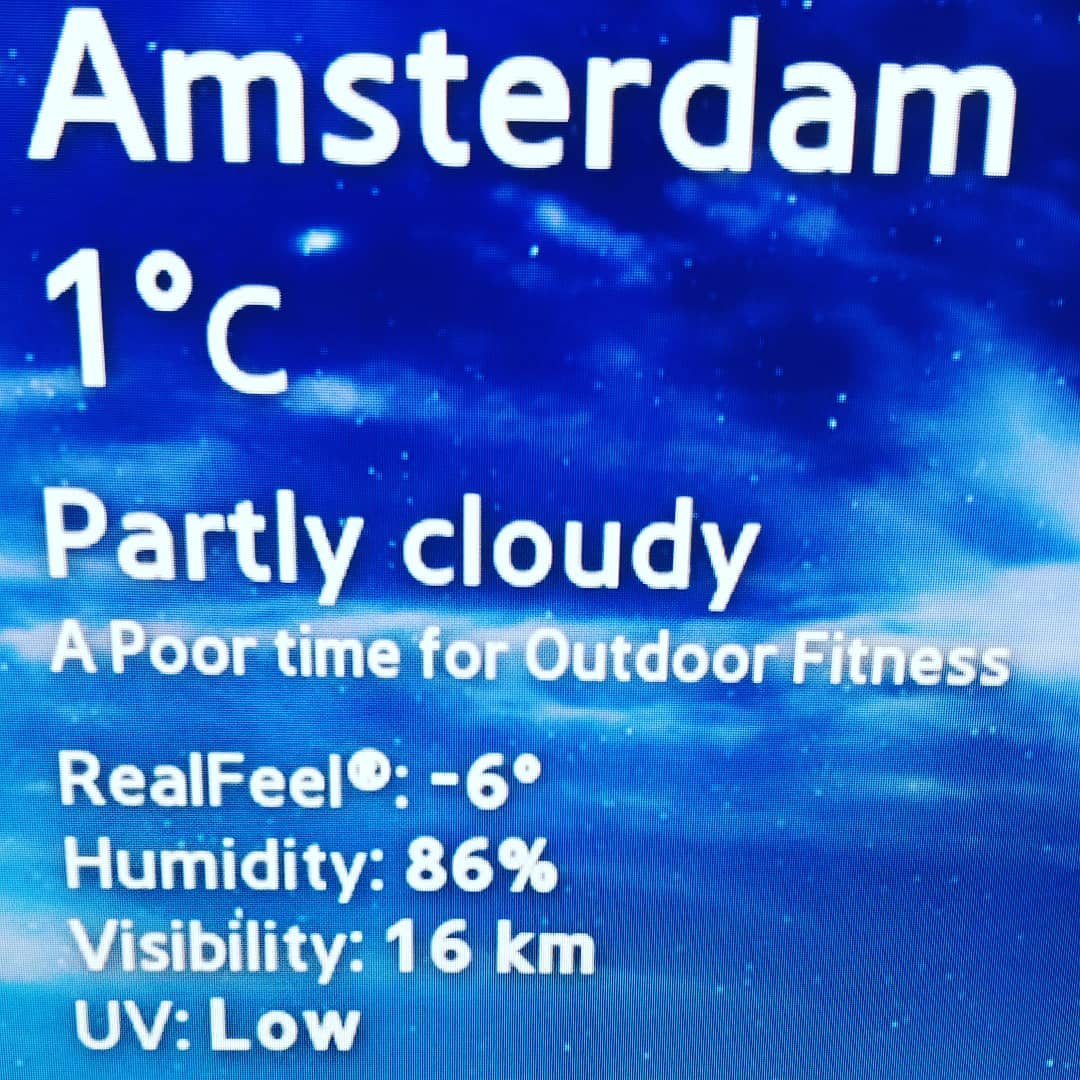 Oh no. A poor time for outdoor fitness. Oh well