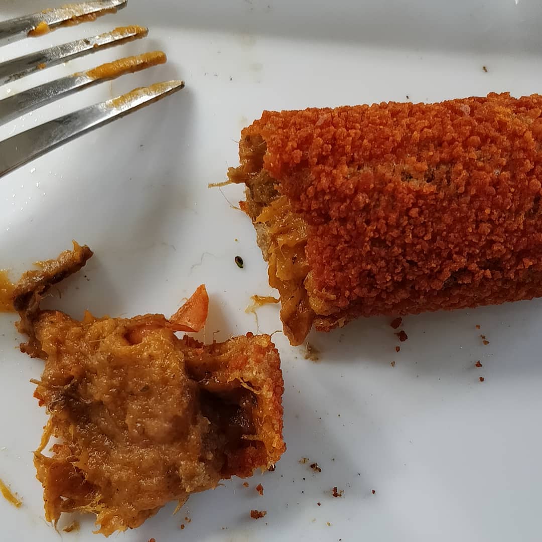 Today I ate orange for lunch. Meaty orange. Strangely tasty orange. Definitely orange though