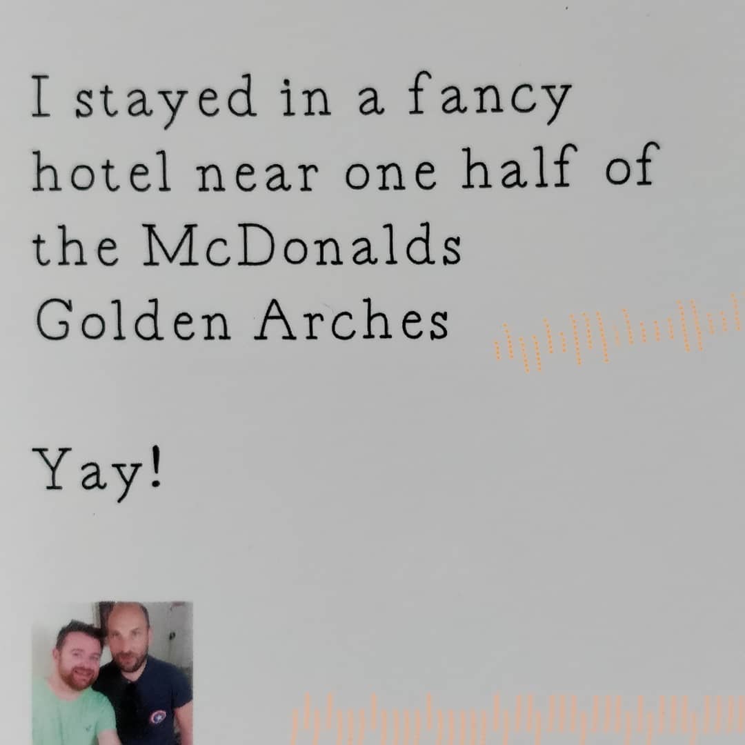 Husband being witty with postcards whilst he's traveling around the world (image 1 of 2)