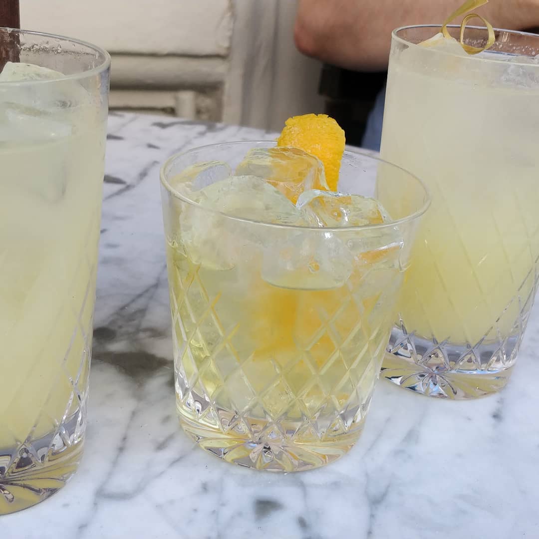 We seem to have ordered a lot of yellow cocktails. With @londonlambo and @brasula