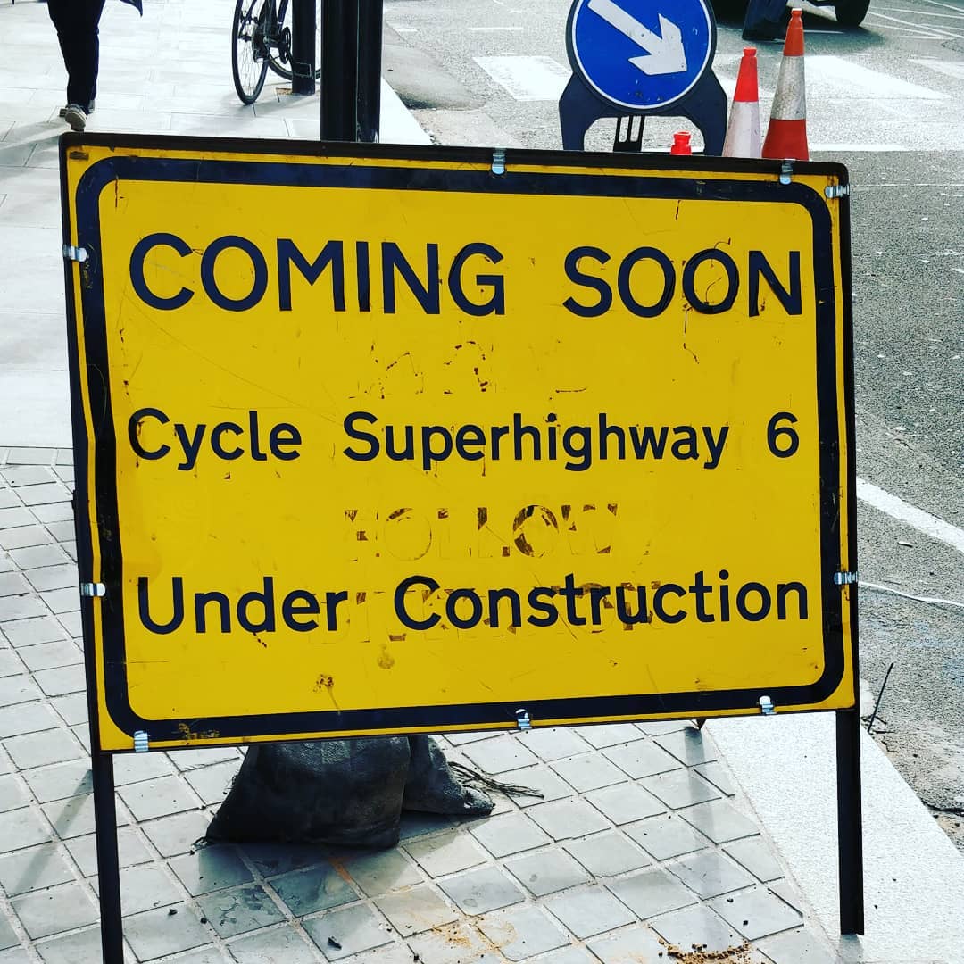 London putting in some cycling infrastructure.