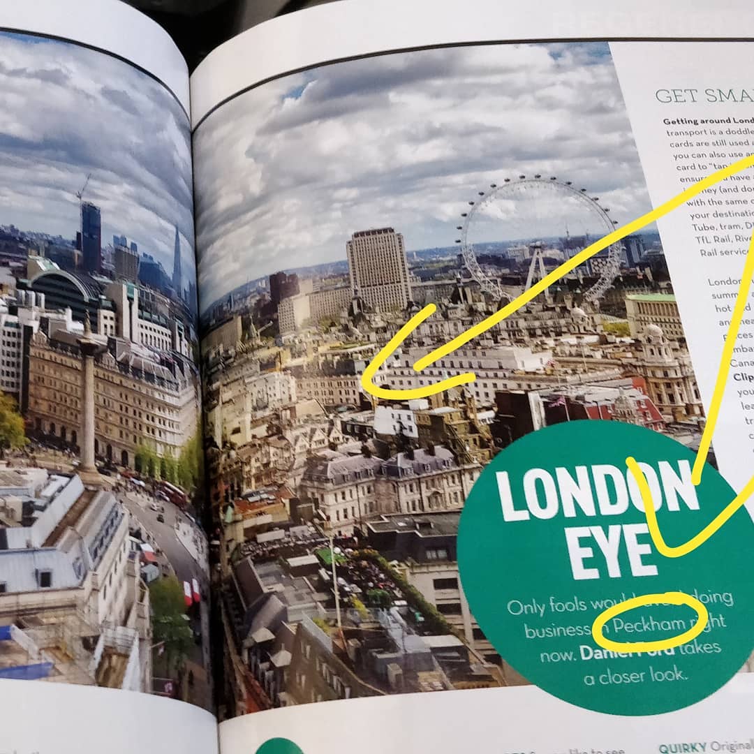 When you want to promote Peckham but you accidentally use a picture of Trafalgar Square