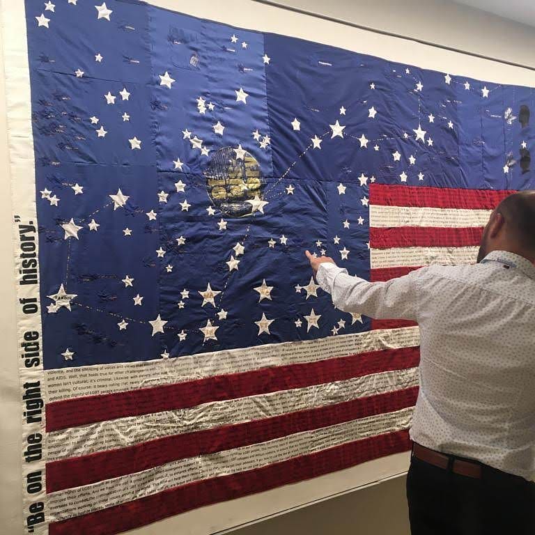 That time I explained the artwork by American artist Sam Gassman at the US embassy. #latergram