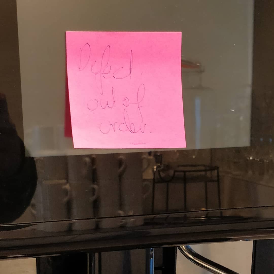 First the dishwasher, now the coffee machine. It's inhumane.