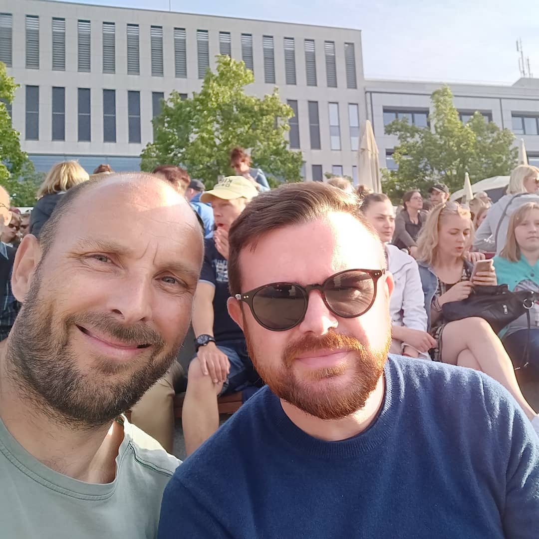 Festival. Sunshine. Husband
