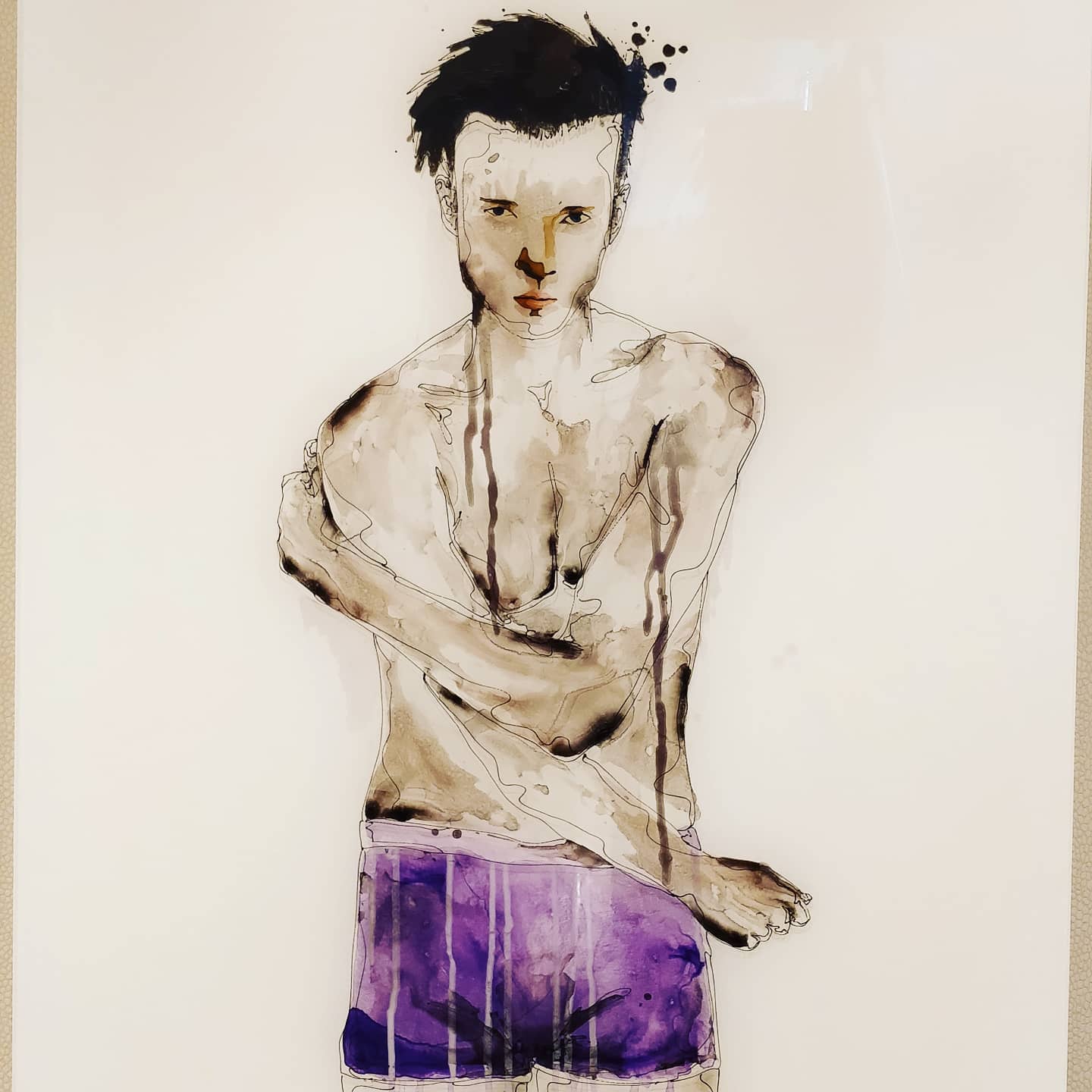 The first piece of art we put on the wall when we moved to the new apartment in Amsterdam was "First Time" by @callmefrank.be