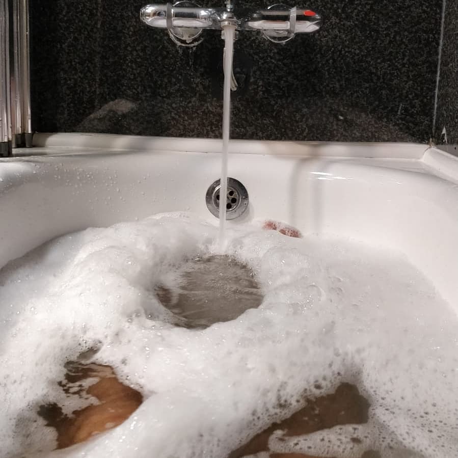I miss having a bath. Perks of being in a hotel.