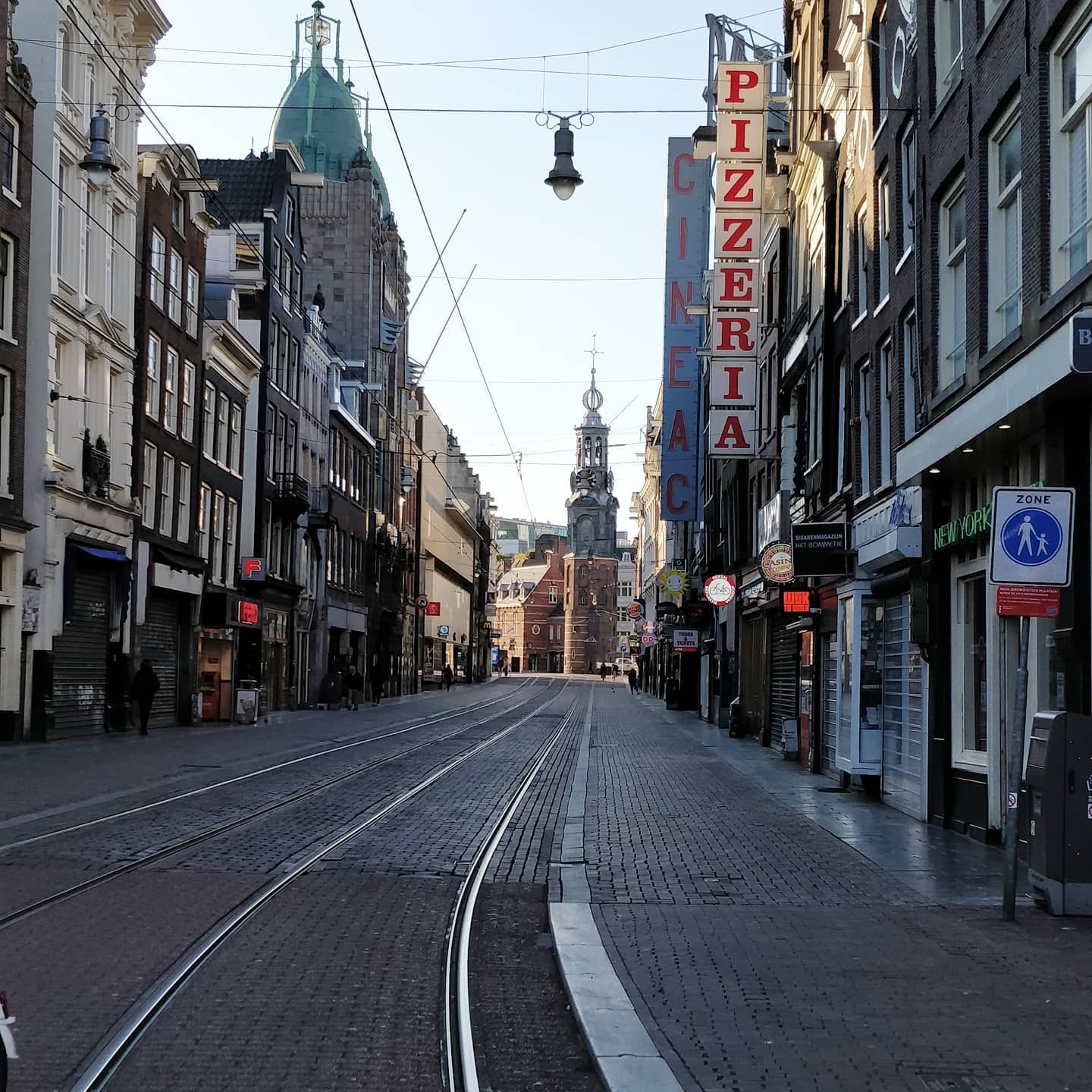 It's very quiet out in town. Not so much in the suburbs though.