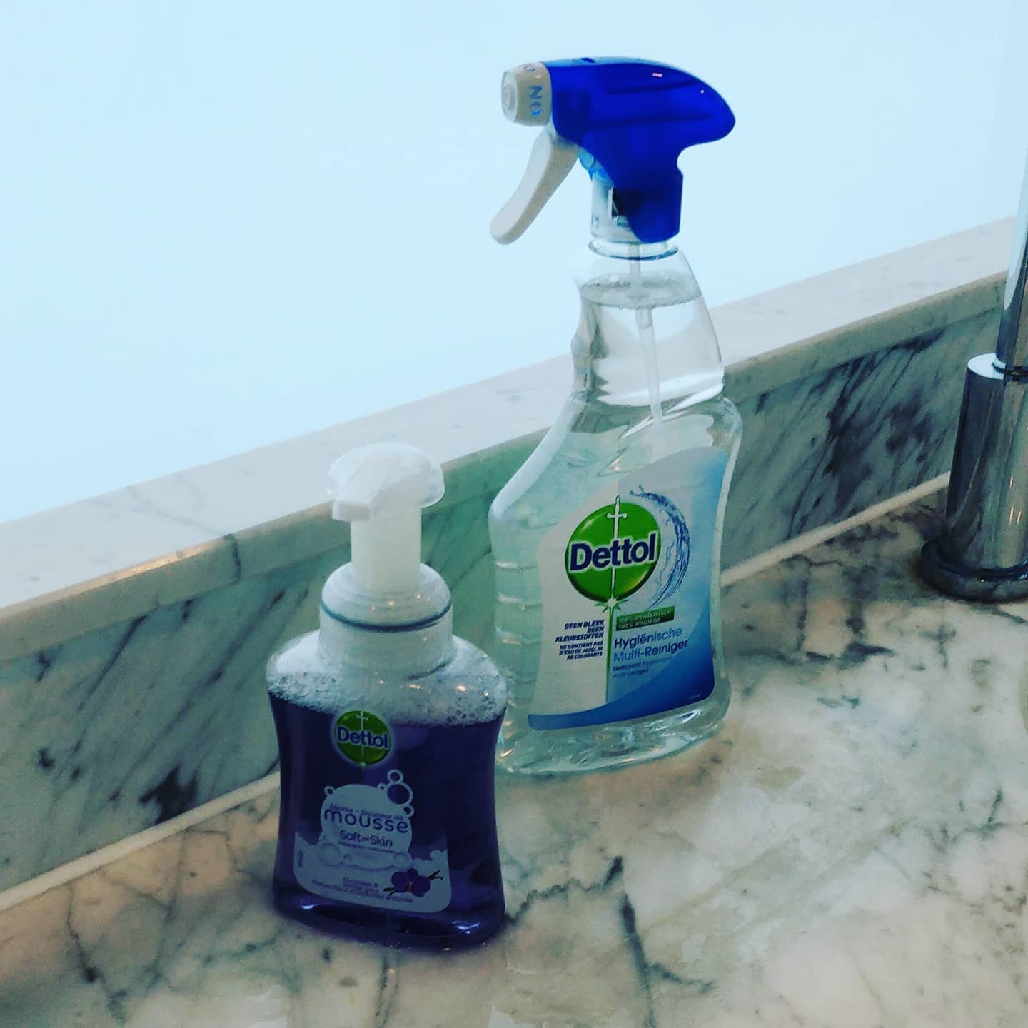 Antibacterial handwash and spray #coronavirus making it's mark at the office.