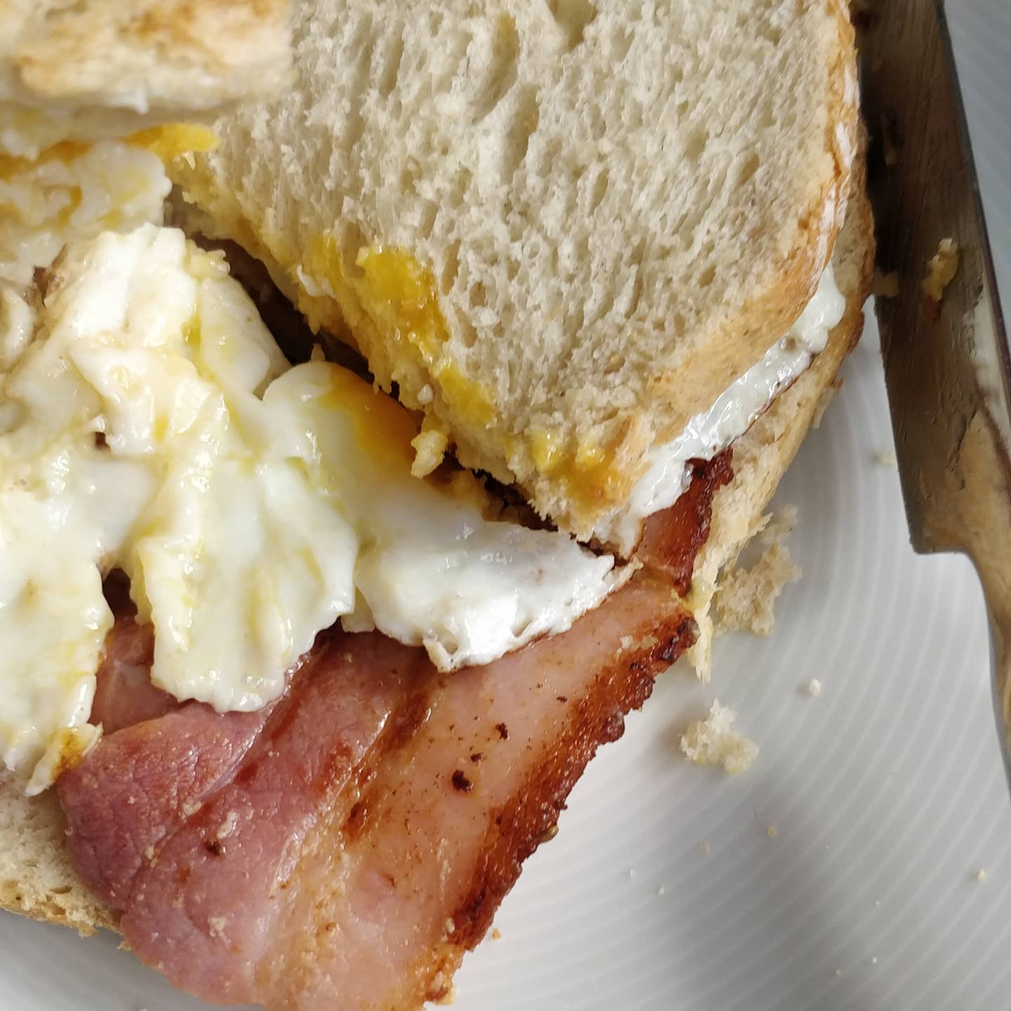 Breakfast of champions. Thanks @irishbeef75 for bringing home the bacon. ?