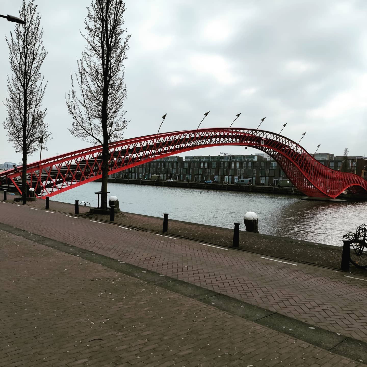 The Python Bridge or Hoge Brug (bridge number 1998) is a pedestrian bridge in Amsterdam…