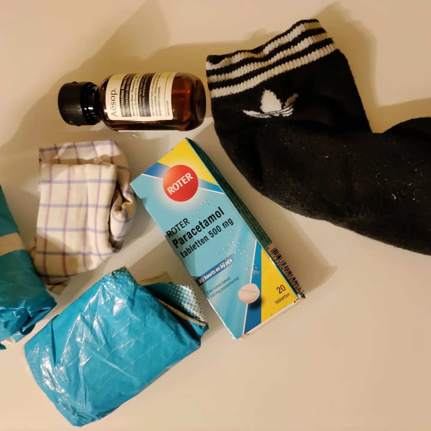 Random assortment of items from the last time I wore this jacket
